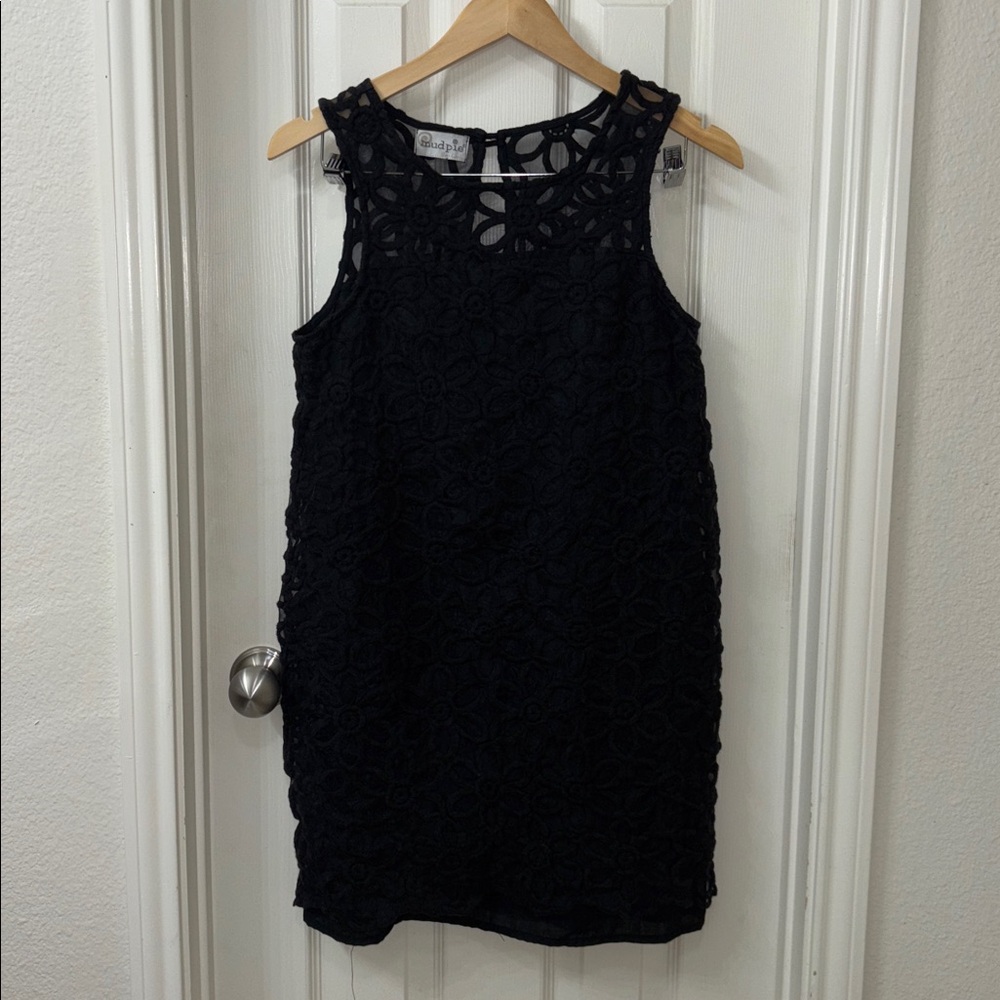Mud Pie Chic Black Lace Sleeveless Dress